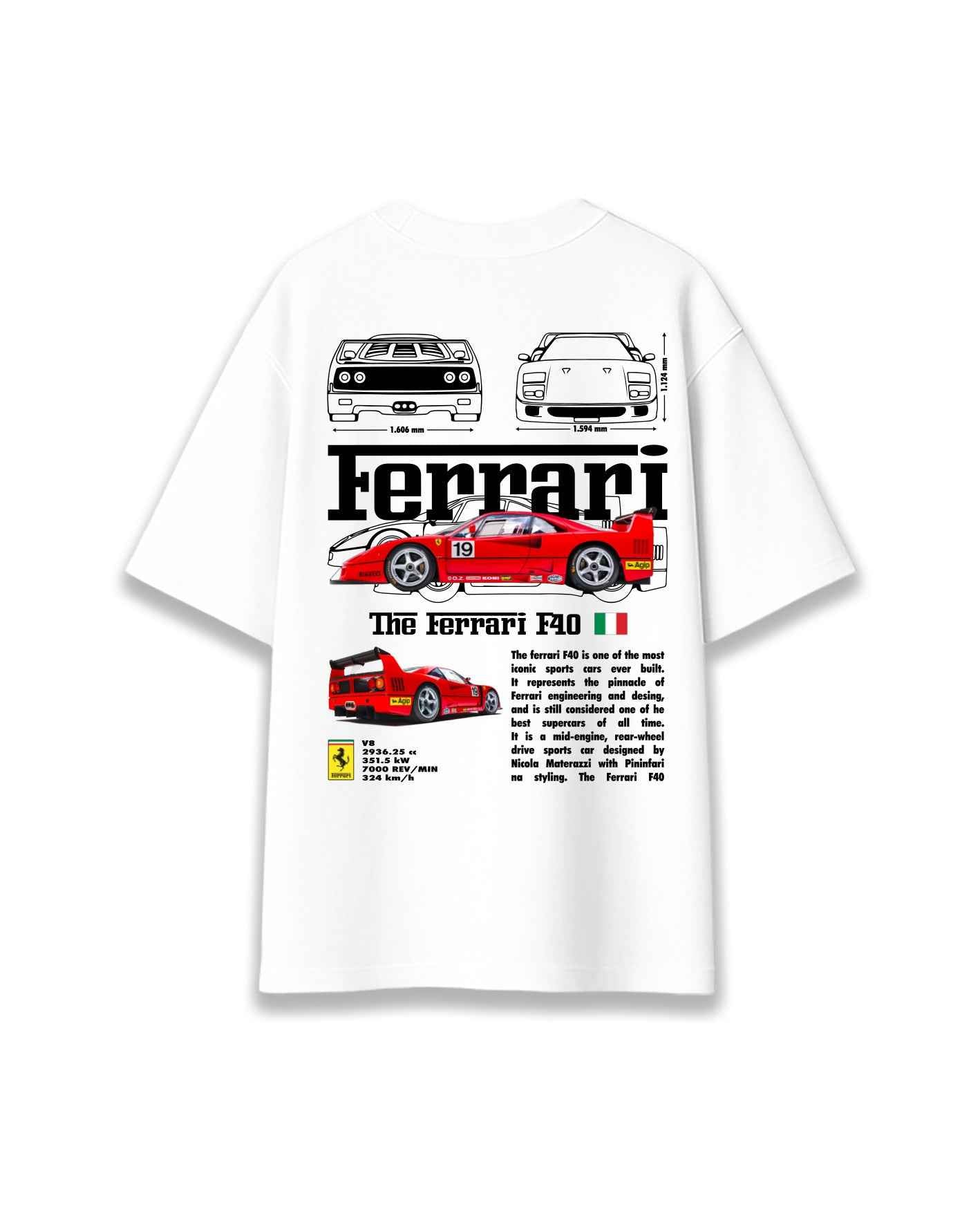 Ferrari F40 - Camiseta