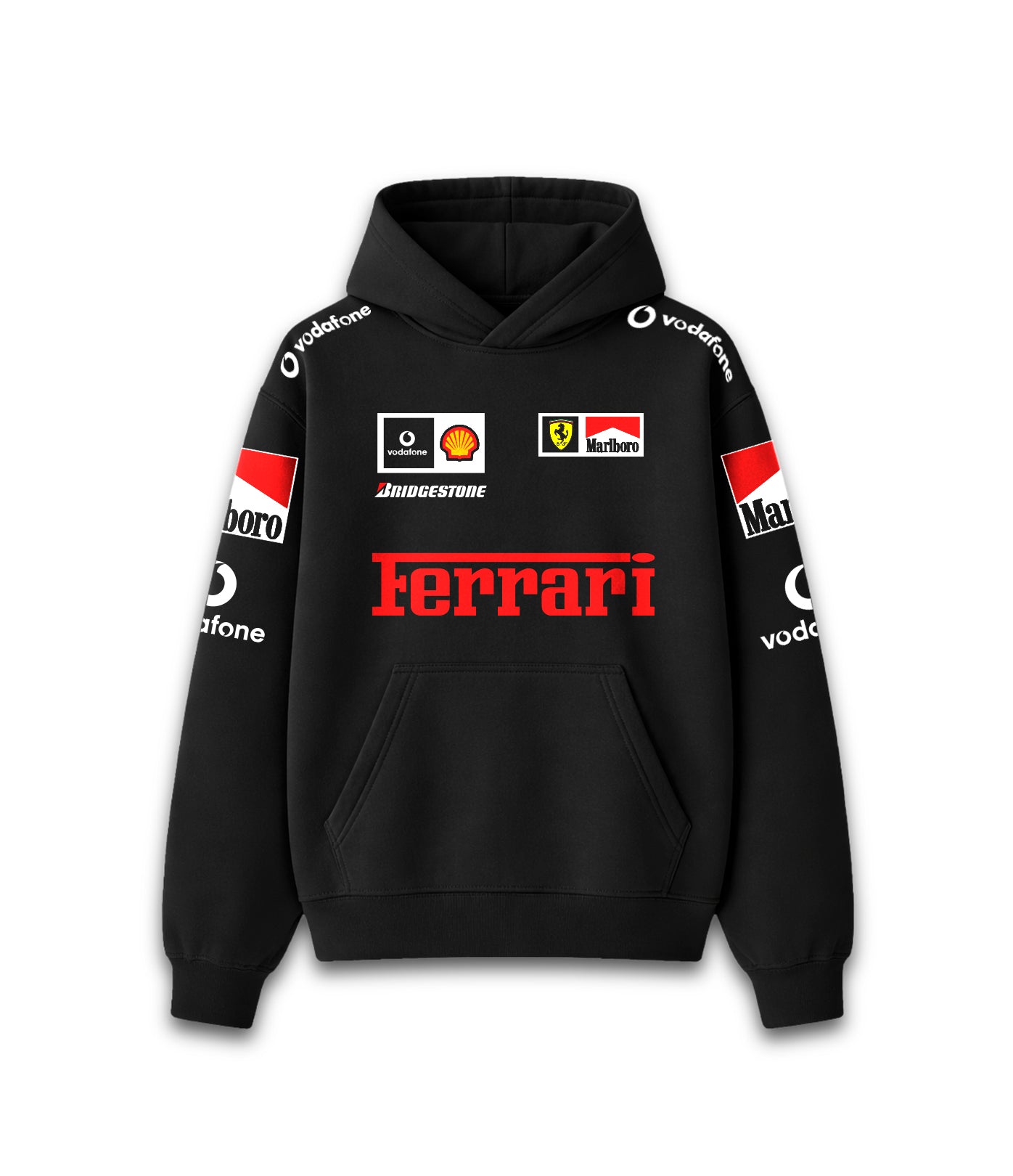 Hoodie Ferrari Classic buzo rojo con logo Ferrari