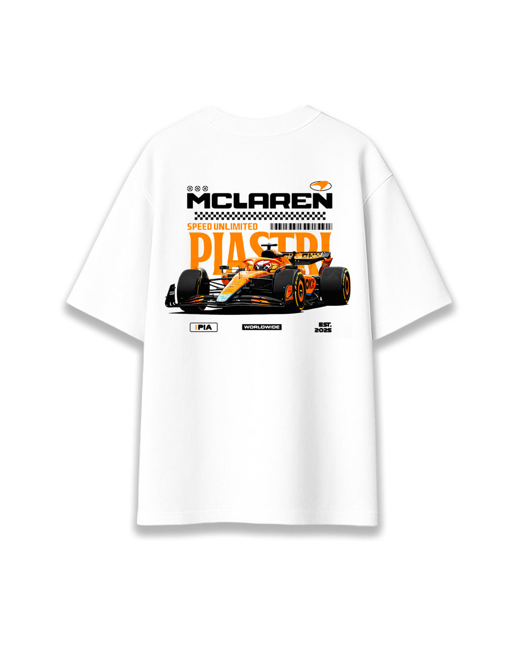 Camiseta Formula 1 MCL Piastri – Algodón Premium Streetwear